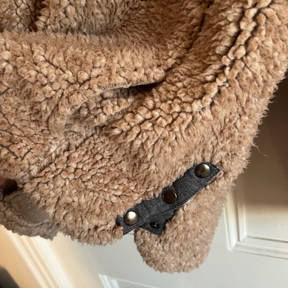 Altar’d State Cozy Tan Sherpa Hoodie WMs Size LG - Picture 3 of 8